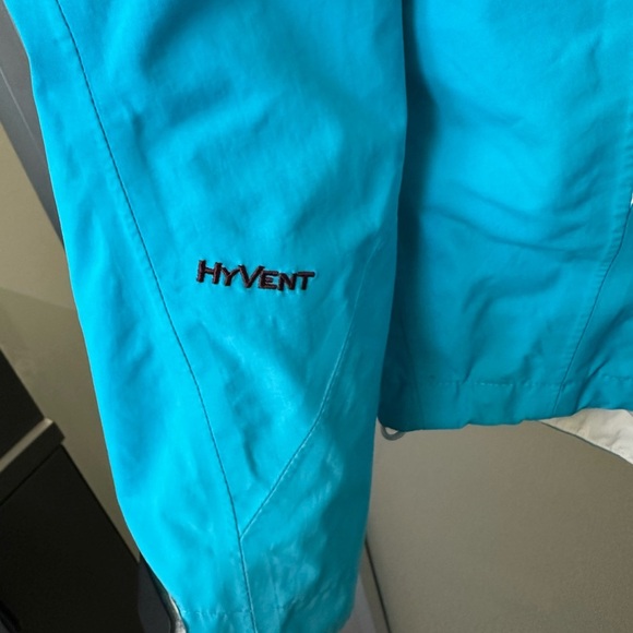 The North Face Hyvent Teal Blue Waterproof Ski Snow Shell Jacket XXL - Picture 3 of 6